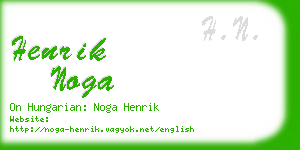 henrik noga business card